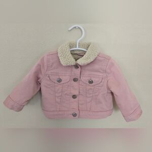 GAP Pink Sherpa-Lined Jean Jacket for Kids